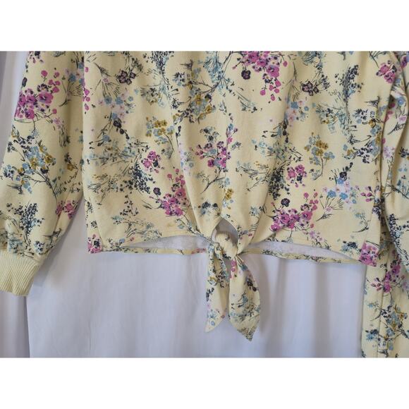 Cinq à Sept Parker Sakura *IN Yellow Floral Giles 2 Piece Set Small Top Joggers - Picture 4 of 16